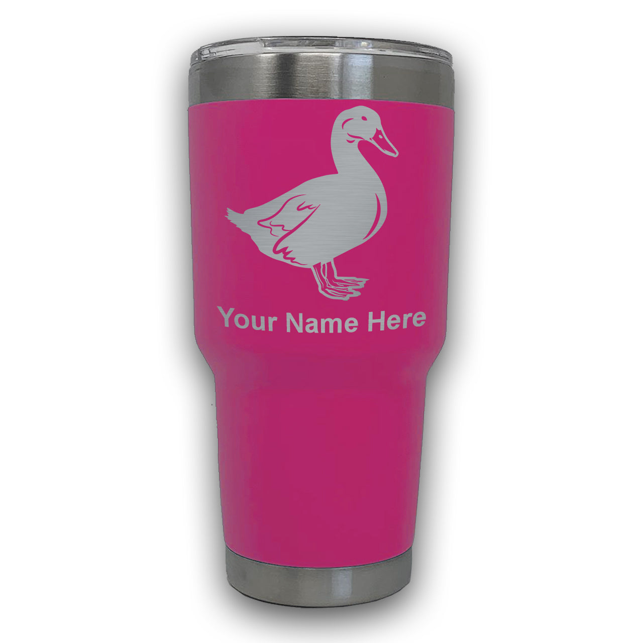 LaserGram 30oz Tumbler Mug, Duck, Personalized Engraving Included