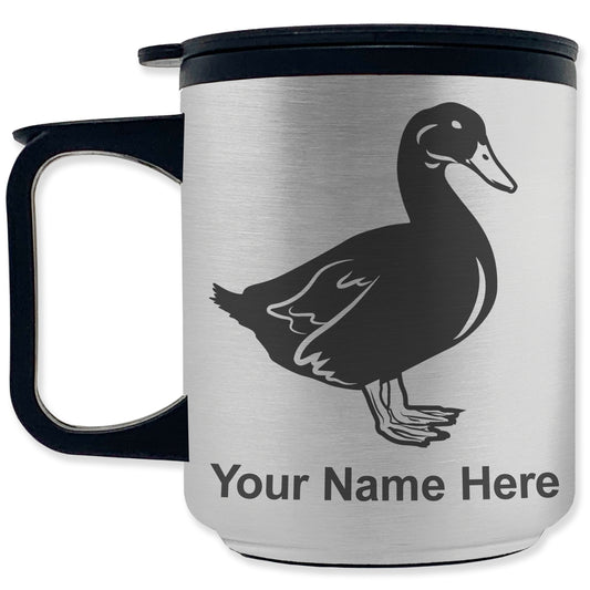 Coffee Travel Mug, Duck, Personalized Engraving Included