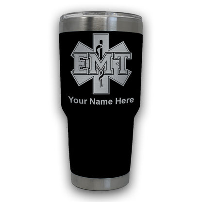 LaserGram 30oz Tumbler Mug, EMT Emergency Medical Technician, Personalized Engraving Included