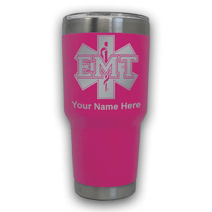 LaserGram 30oz Tumbler Mug, EMT Emergency Medical Technician, Personalized Engraving Included