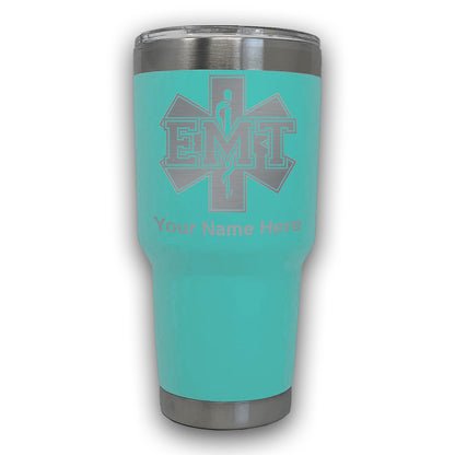 LaserGram 30oz Tumbler Mug, EMT Emergency Medical Technician, Personalized Engraving Included