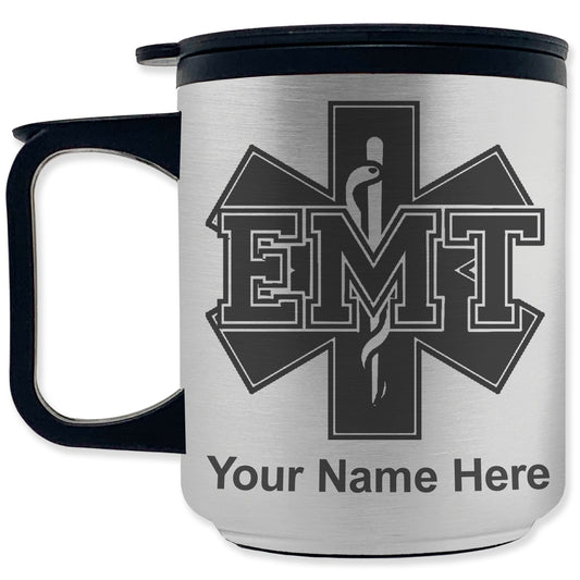 Coffee Travel Mug, EMT Emergency Medical Technician, Personalized Engraving Included