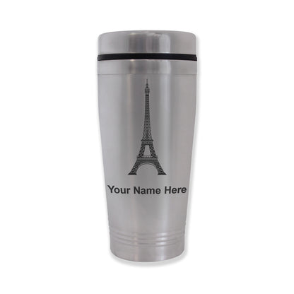 Commuter Travel Mug, Eiffel Tower, Personalized Engraving Included