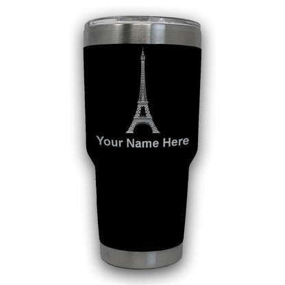 LaserGram 30oz Tumbler Mug, Eiffel Tower, Personalized Engraving Included