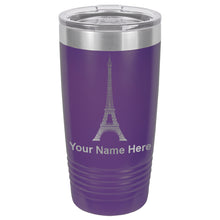 Load image into Gallery viewer, 20oz Vacuum Insulated Tumbler Mug, Eiffel Tower, Personalized Engraving Included
