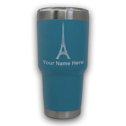 LaserGram 30oz Tumbler Mug, Eiffel Tower, Personalized Engraving Included