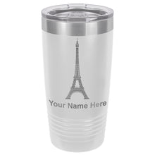 Load image into Gallery viewer, 20oz Vacuum Insulated Tumbler Mug, Eiffel Tower, Personalized Engraving Included
