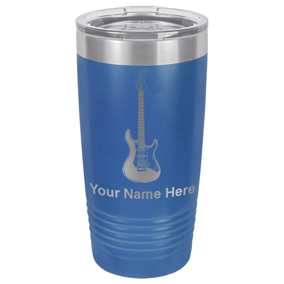 20oz Vacuum Insulated Tumbler Mug, Electric Guitar, Personalized Engraving Included