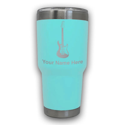 LaserGram 30oz Tumbler Mug, Electric Guitar, Personalized Engraving Included