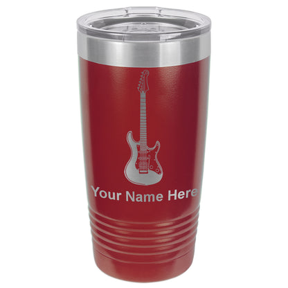 20oz Vacuum Insulated Tumbler Mug, Electric Guitar, Personalized Engraving Included