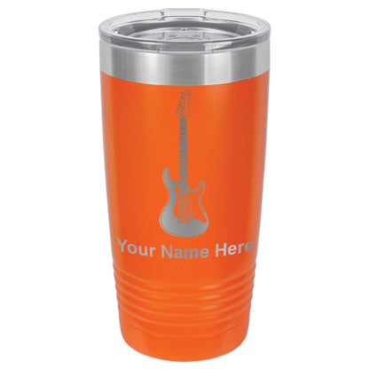 20oz Vacuum Insulated Tumbler Mug, Electric Guitar, Personalized Engraving Included