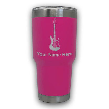 LaserGram 30oz Tumbler Mug, Electric Guitar, Personalized Engraving Included