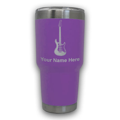 LaserGram 30oz Tumbler Mug, Electric Guitar, Personalized Engraving Included