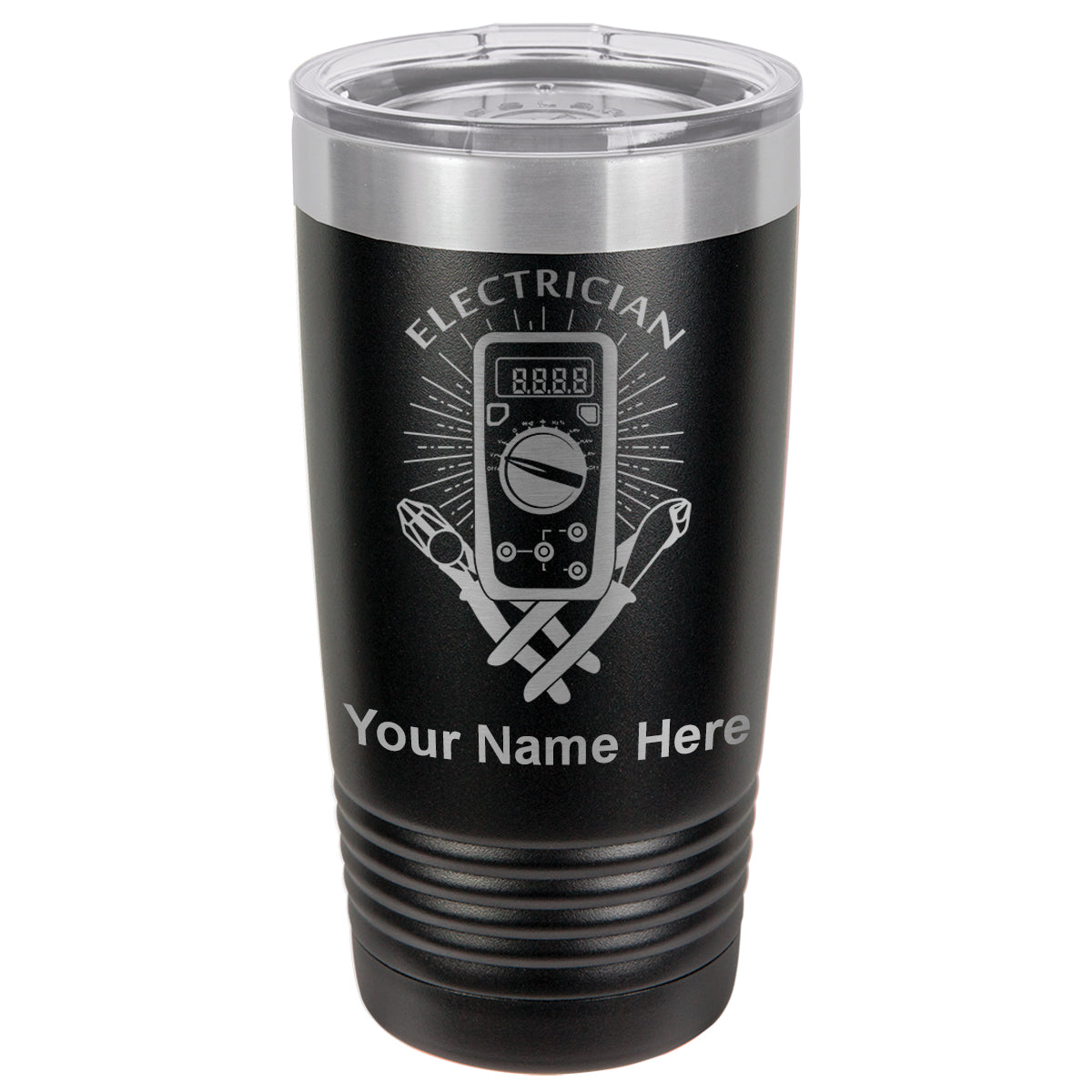 20oz Vacuum Insulated Tumbler Mug, Electrician, Personalized Engraving Included