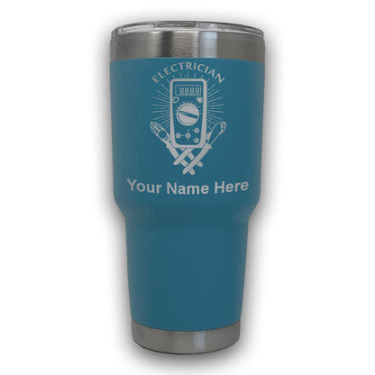 LaserGram 30oz Tumbler Mug, Electrician, Personalized Engraving Included