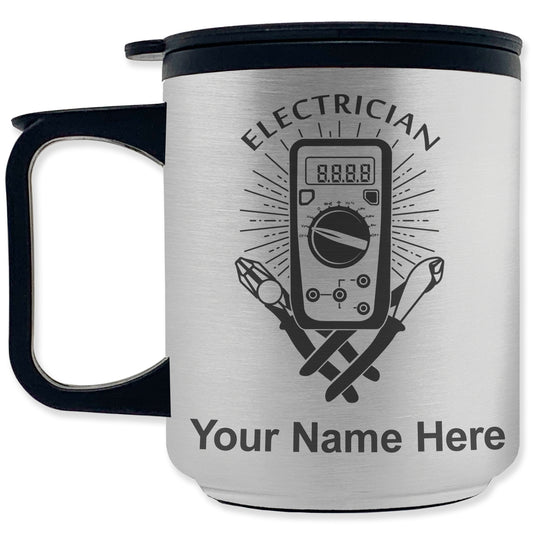 Coffee Travel Mug, Electrician, Personalized Engraving Included