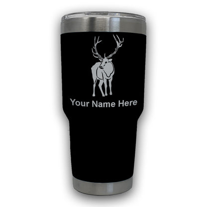 LaserGram 30oz Tumbler Mug, Elk, Personalized Engraving Included