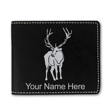 Load image into Gallery viewer, Faux Leather Bi-Fold Wallet, Elk, Personalized Engraving Included
