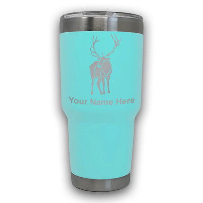 LaserGram 30oz Tumbler Mug, Elk, Personalized Engraving Included