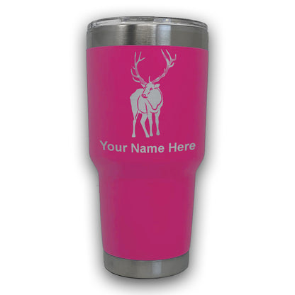 LaserGram 30oz Tumbler Mug, Elk, Personalized Engraving Included