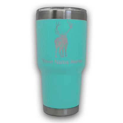 LaserGram 30oz Tumbler Mug, Elk, Personalized Engraving Included