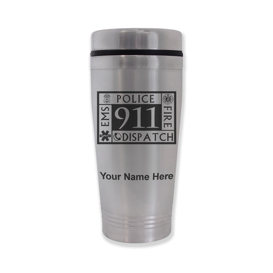 Commuter Travel Mug, Emergency Dispatcher 911, Personalized Engraving Included