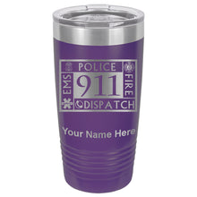 Load image into Gallery viewer, 20oz Vacuum Insulated Tumbler Mug, Emergency Dispatcher 911, Personalized Engraving Included
