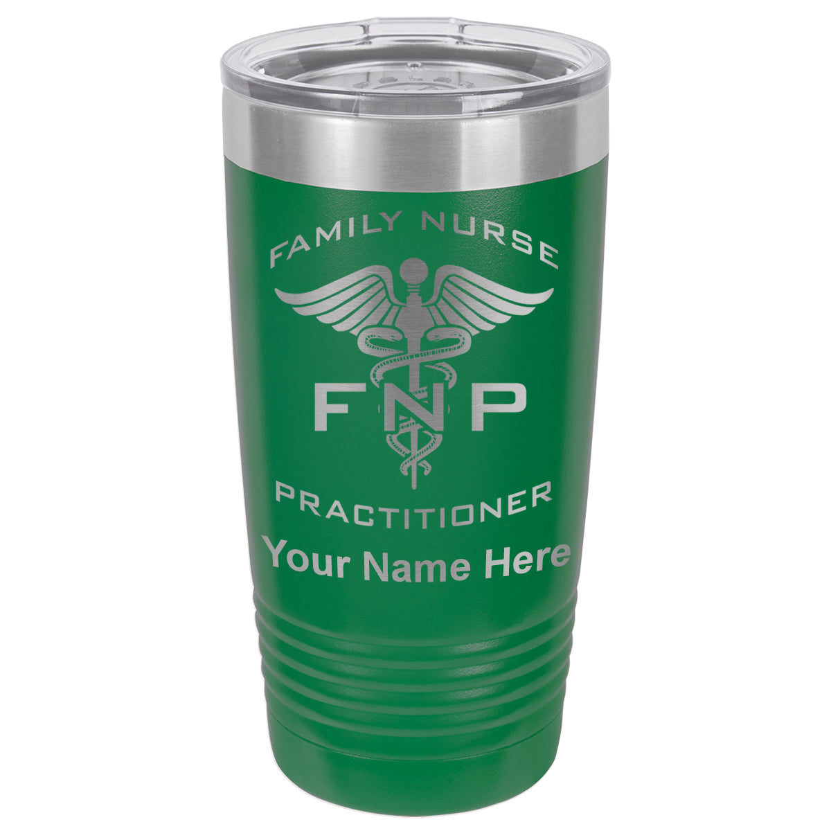 20oz Vacuum Insulated Tumbler Mug, FNP Family Nurse Practitioner, Personalized Engraving Included