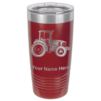 20oz Vacuum Insulated Tumbler Mug, Farm Tractor, Personalized Engraving Included