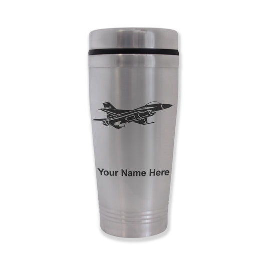 Commuter Travel Mug, Fighter Jet 1, Personalized Engraving Included