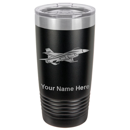 20oz Vacuum Insulated Tumbler Mug, Fighter Jet 1, Personalized Engraving Included