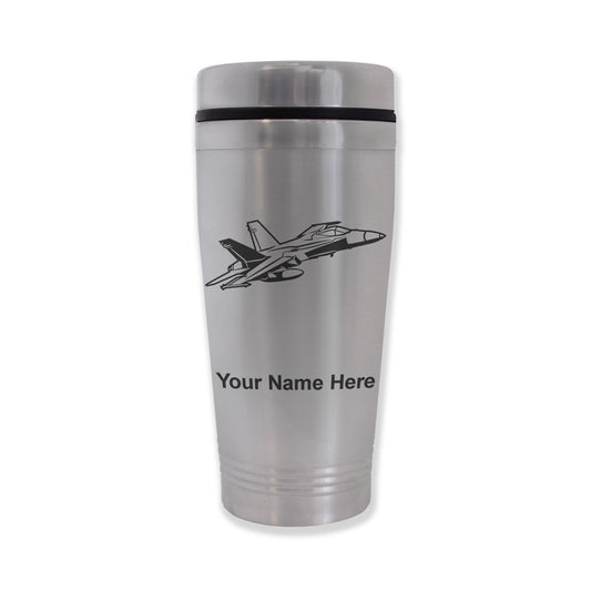 Commuter Travel Mug, Fighter Jet 2, Personalized Engraving Included