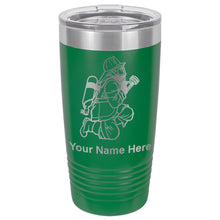 Load image into Gallery viewer, 20oz Vacuum Insulated Tumbler Mug, Fireman with Hose, Personalized Engraving Included
