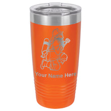 Load image into Gallery viewer, 20oz Vacuum Insulated Tumbler Mug, Fireman with Hose, Personalized Engraving Included
