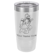 Load image into Gallery viewer, 20oz Vacuum Insulated Tumbler Mug, Fireman with Hose, Personalized Engraving Included
