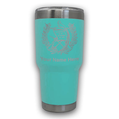 LaserGram 30oz Tumbler Mug, Flag of Guatemala, Personalized Engraving Included