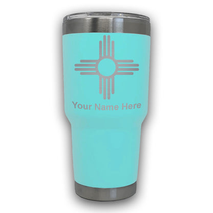 LaserGram 30oz Tumbler Mug, Flag of New Mexico, Personalized Engraving Included