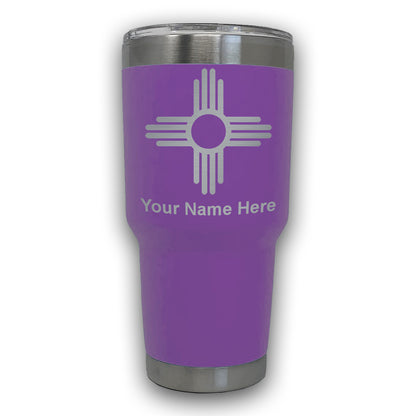 LaserGram 30oz Tumbler Mug, Flag of New Mexico, Personalized Engraving Included