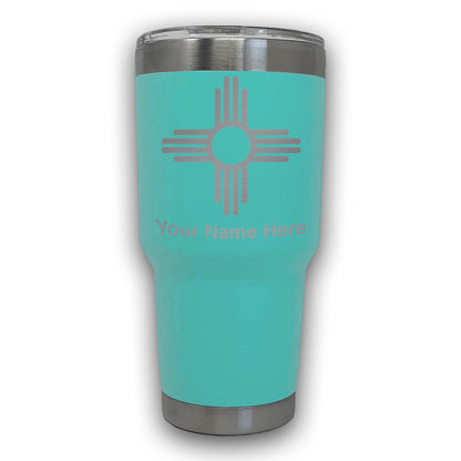 LaserGram 30oz Tumbler Mug, Flag of New Mexico, Personalized Engraving Included