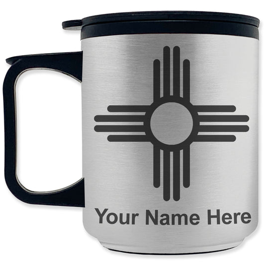 Coffee Travel Mug, Flag of New Mexico, Personalized Engraving Included