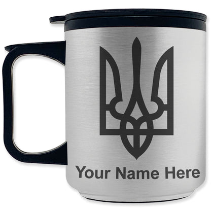 Coffee Travel Mug, Flag of Ukraine, Personalized Engraving Included