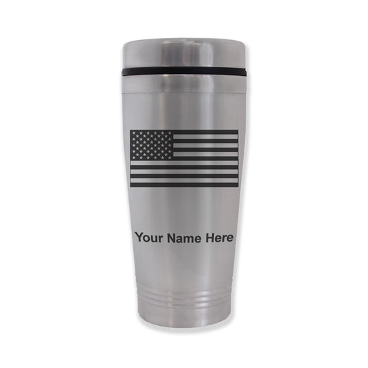 Commuter Travel Mug, Flag of the United States, Personalized Engraving Included