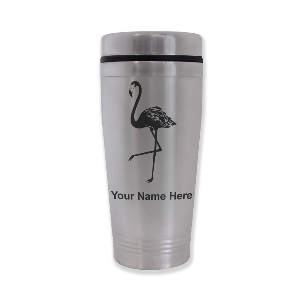 Commuter Travel Mug, Flamingo, Personalized Engraving Included
