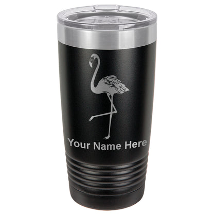 20oz Vacuum Insulated Tumbler Mug, Flamingo, Personalized Engraving Included