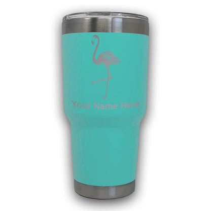 LaserGram 30oz Tumbler Mug, Flamingo, Personalized Engraving Included