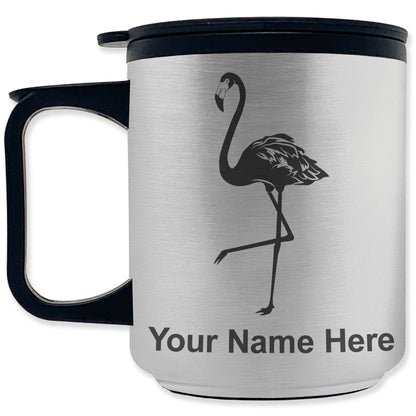 Coffee Travel Mug, Flamingo, Personalized Engraving Included