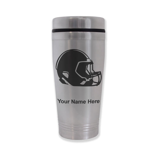 Commuter Travel Mug, Football Helmet, Personalized Engraving Included