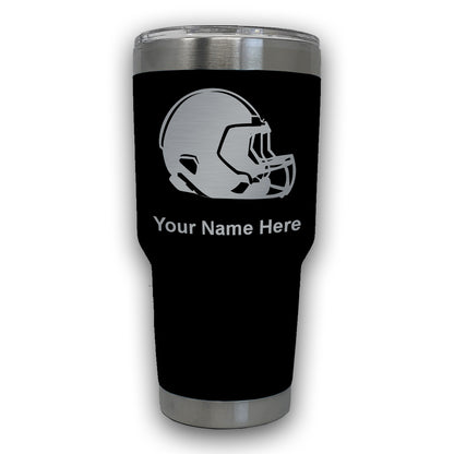 LaserGram 30oz Tumbler Mug, Football Helmet, Personalized Engraving Included