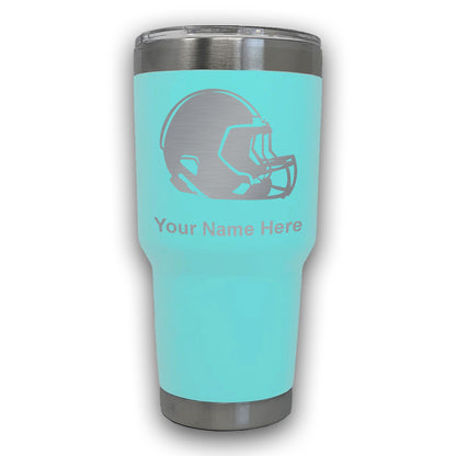 LaserGram 30oz Tumbler Mug, Football Helmet, Personalized Engraving Included