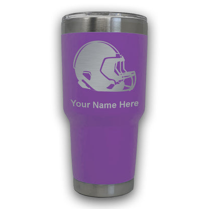 LaserGram 30oz Tumbler Mug, Football Helmet, Personalized Engraving Included